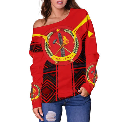 Tigray Coat Of Arms New Women's Off Shoulder Sweater