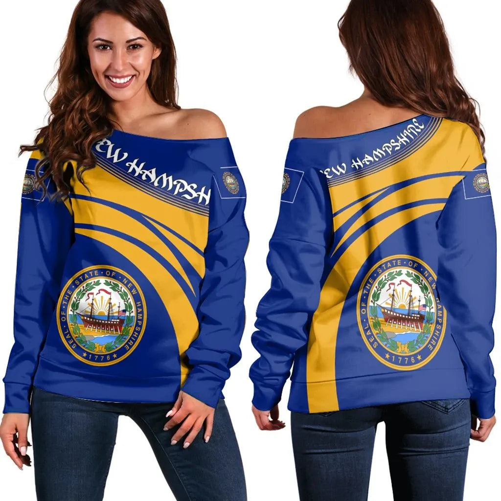 New Hampshire Coat Of Arms Shoulder Sweater Cricket