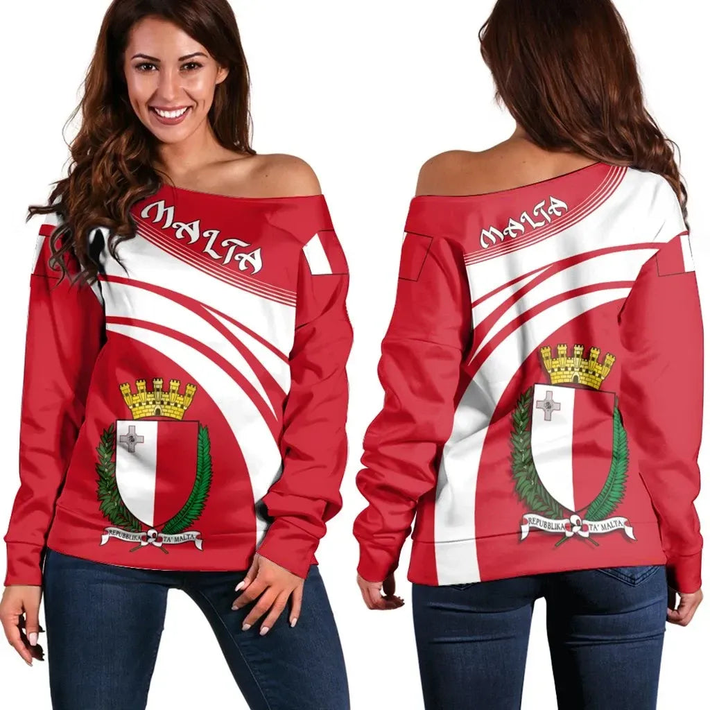 Malta Coat Of Arms Shoulder Sweater Cricket