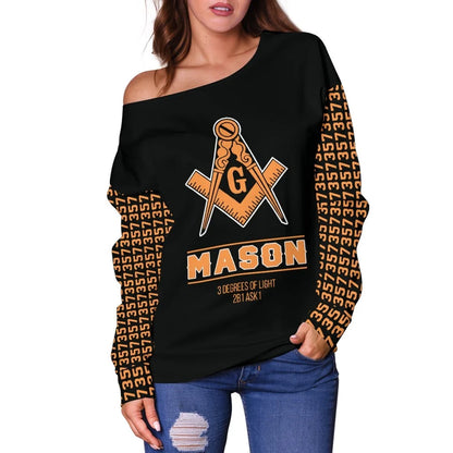 MasonicWomen's Off Shoulder Sweater