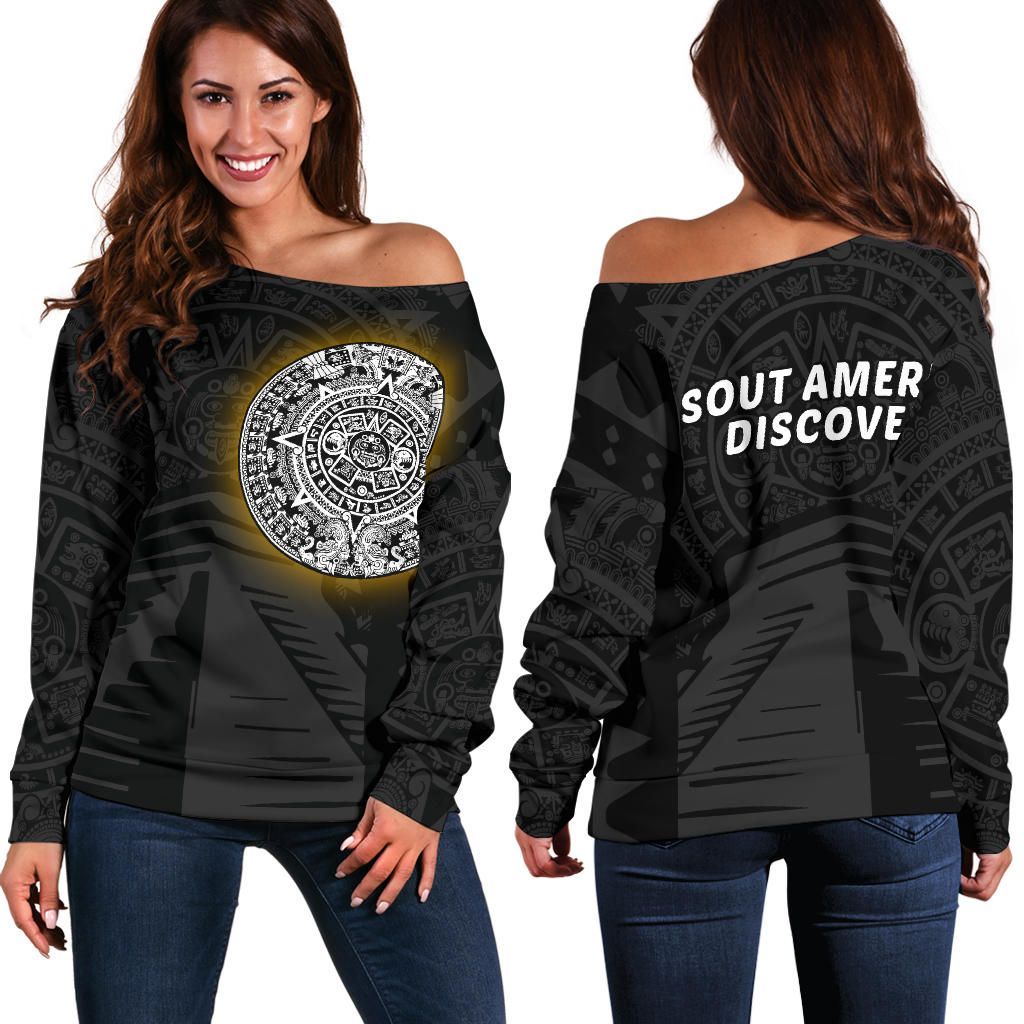 Aztec South America Discovery Off Shoulder Sweater