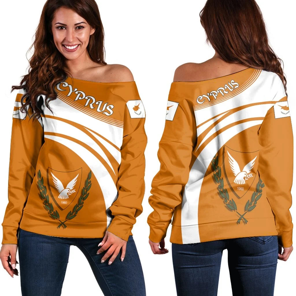 Cyprus Coat Of Arms Shoulder Sweater Cricket