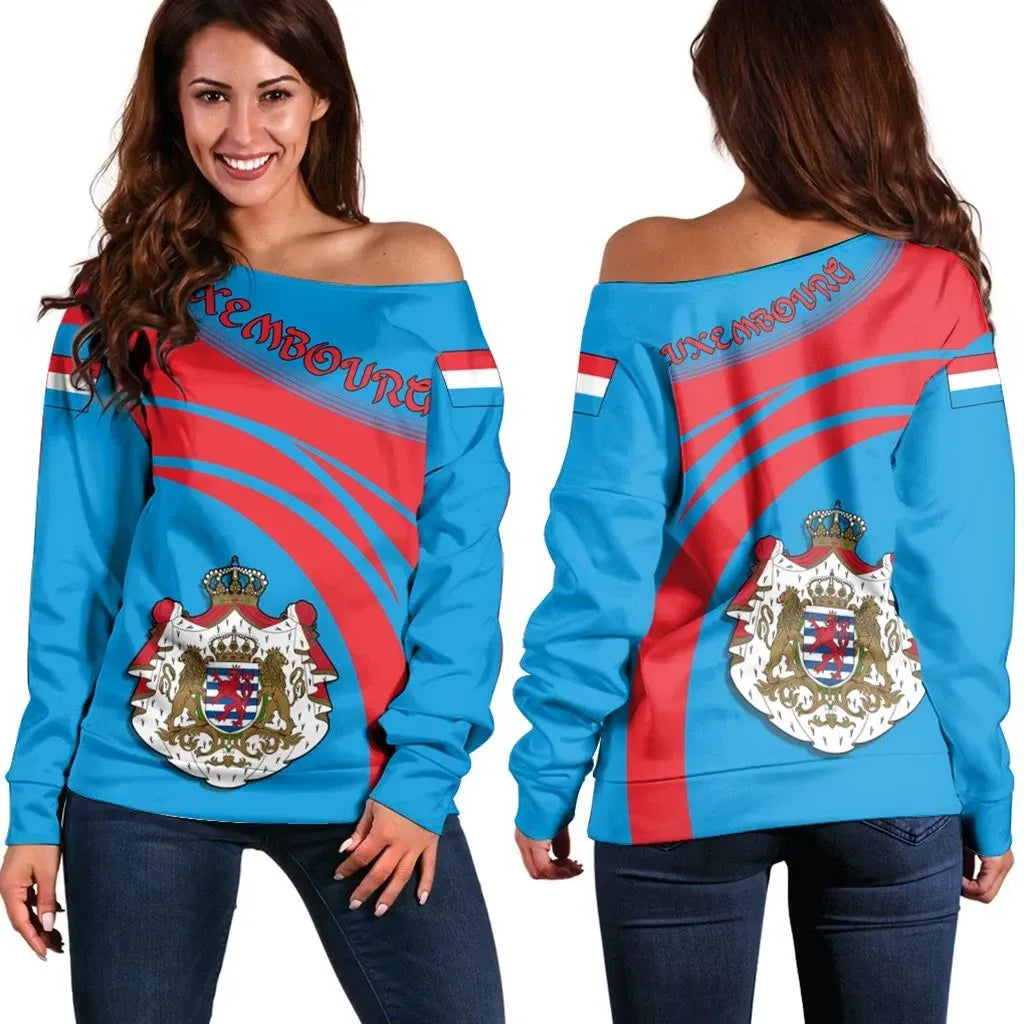 Luxembourg Coat Of Arms Shoulder Sweater Cricket