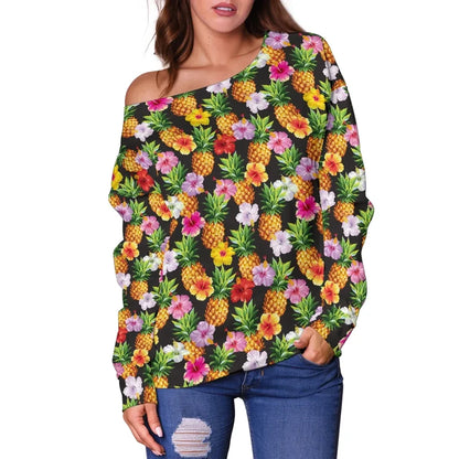 Pineapple 19Th Off Shoulder Sweater