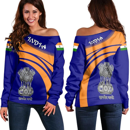India Coat Of Arms Shoulder Sweater Cricket