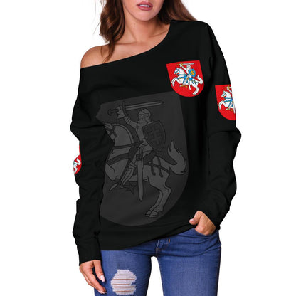Lithuania Women's Off Shoulder Sweater