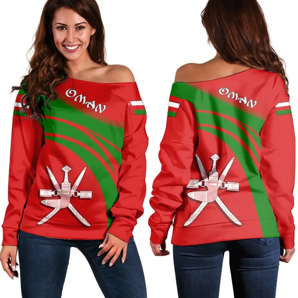 Oman Coat Of Arms Shoulder Sweater Cricket