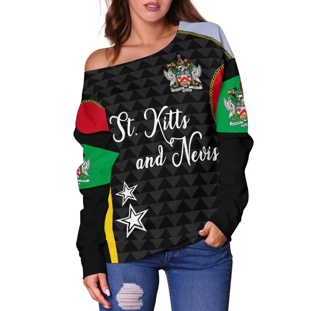 Saint Kitts And Nevis Off Shoulder Sweater Exclusive Edition
