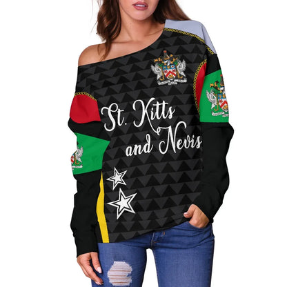 Saint Kitts And Nevis Off Shoulder Sweater Exclusive Edition