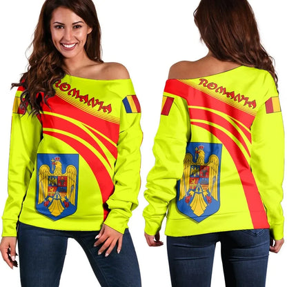 Romania Coat Of Arms Shoulder Sweater Cricket