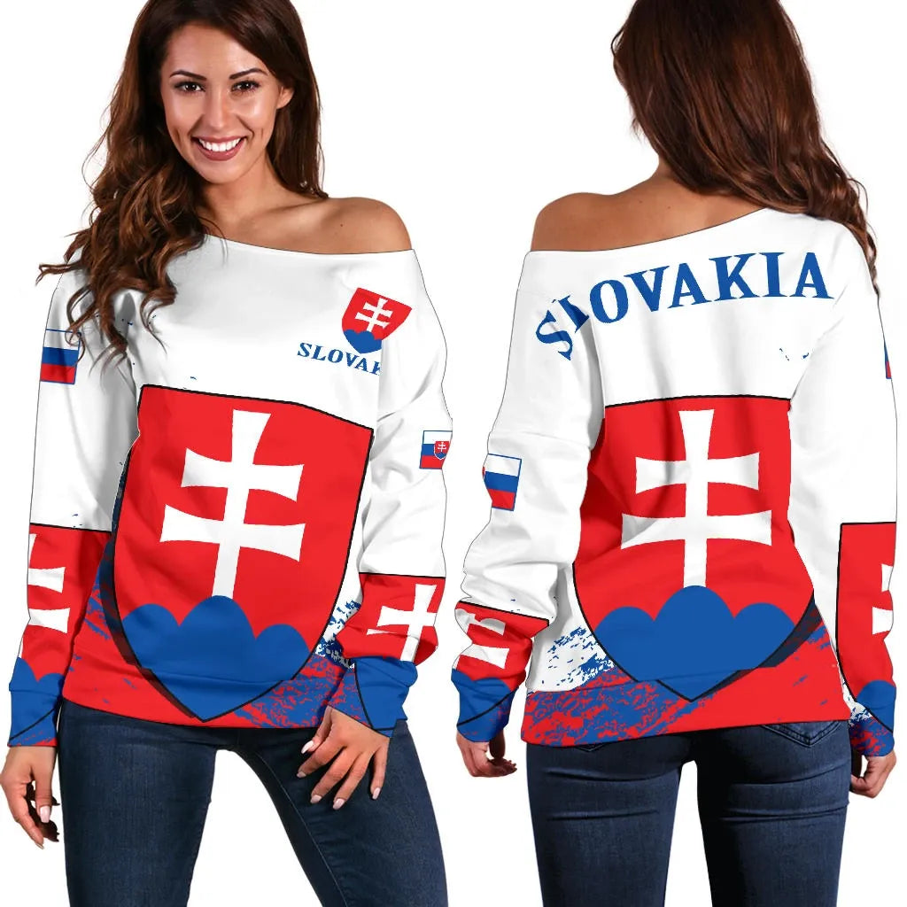 Slovakia Special Off Shoulder Sweater