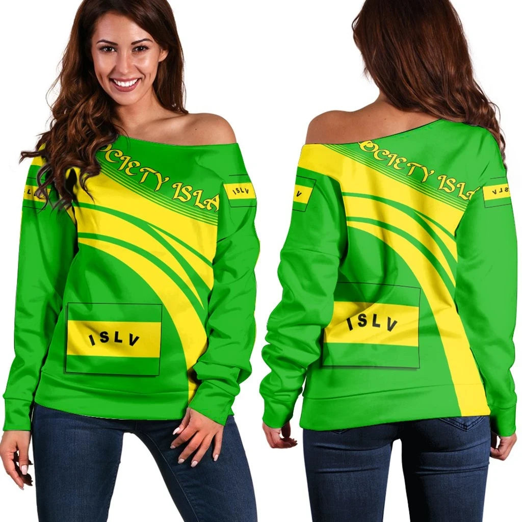 Society Islands Coat Of Arms Shoulder Sweater Cricket