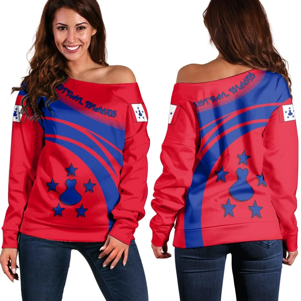 Austral Islands Coat Of Arms Shoulder Sweater Cricket