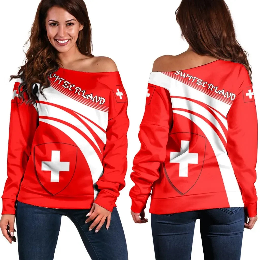 Switzerland Coat Of Arms Shoulder Sweater Cricket