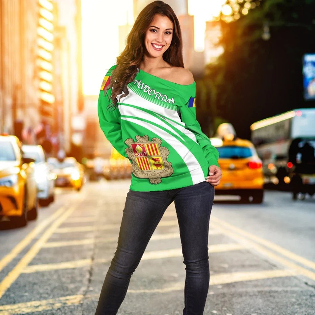 Andorra Coat Of Arms Shoulder Sweater Cricket