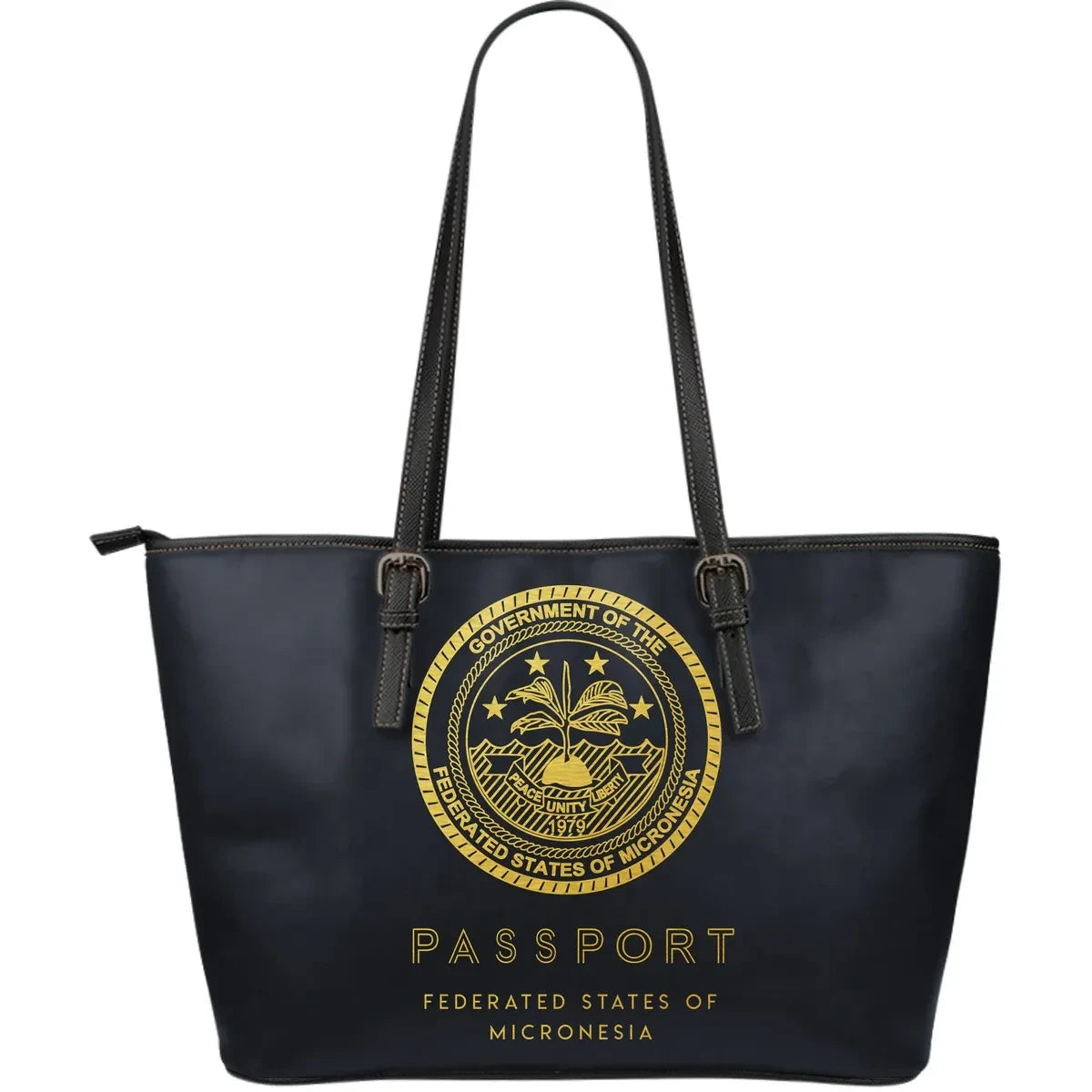 Federated States Of Micronesia Passport Leather Tote Bag Bn04