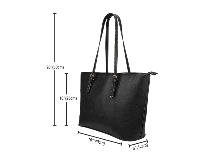 Costa Rica Hibiscus Leather Tote Bag