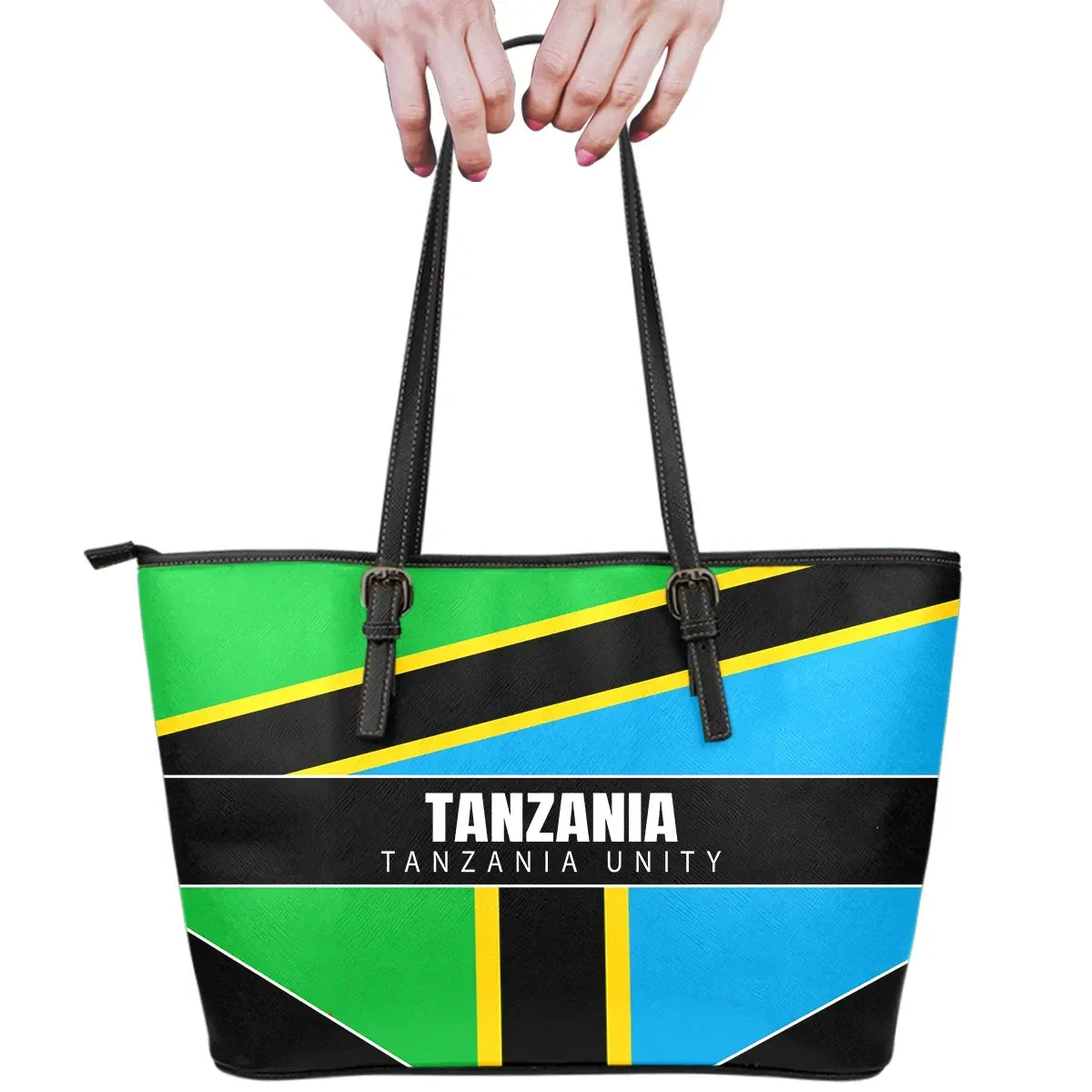Tanzania Leather Tote Bag Tanzania Unity Style