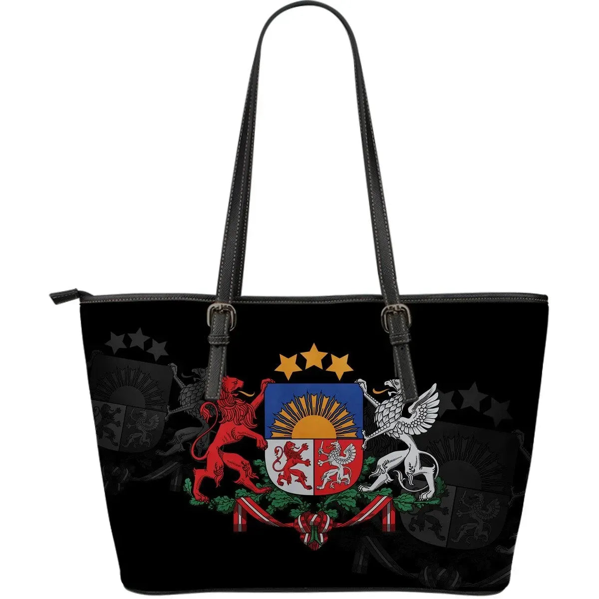 Latvia Leather Tote Bag Size