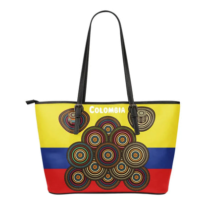 Colombia Sombrero Vueltiao Hat Leather Tote Bag