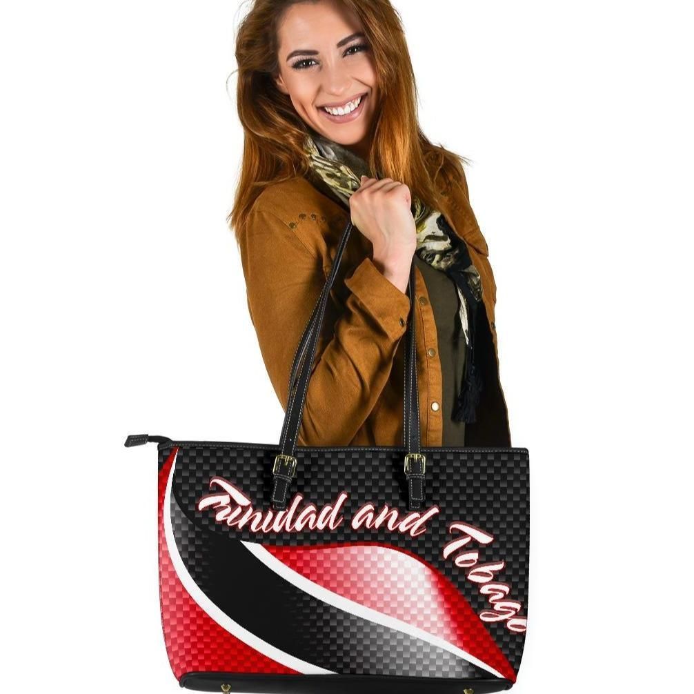 Trinidad And Tobago Leather Tote Bag Trinidad And Tobago Flag