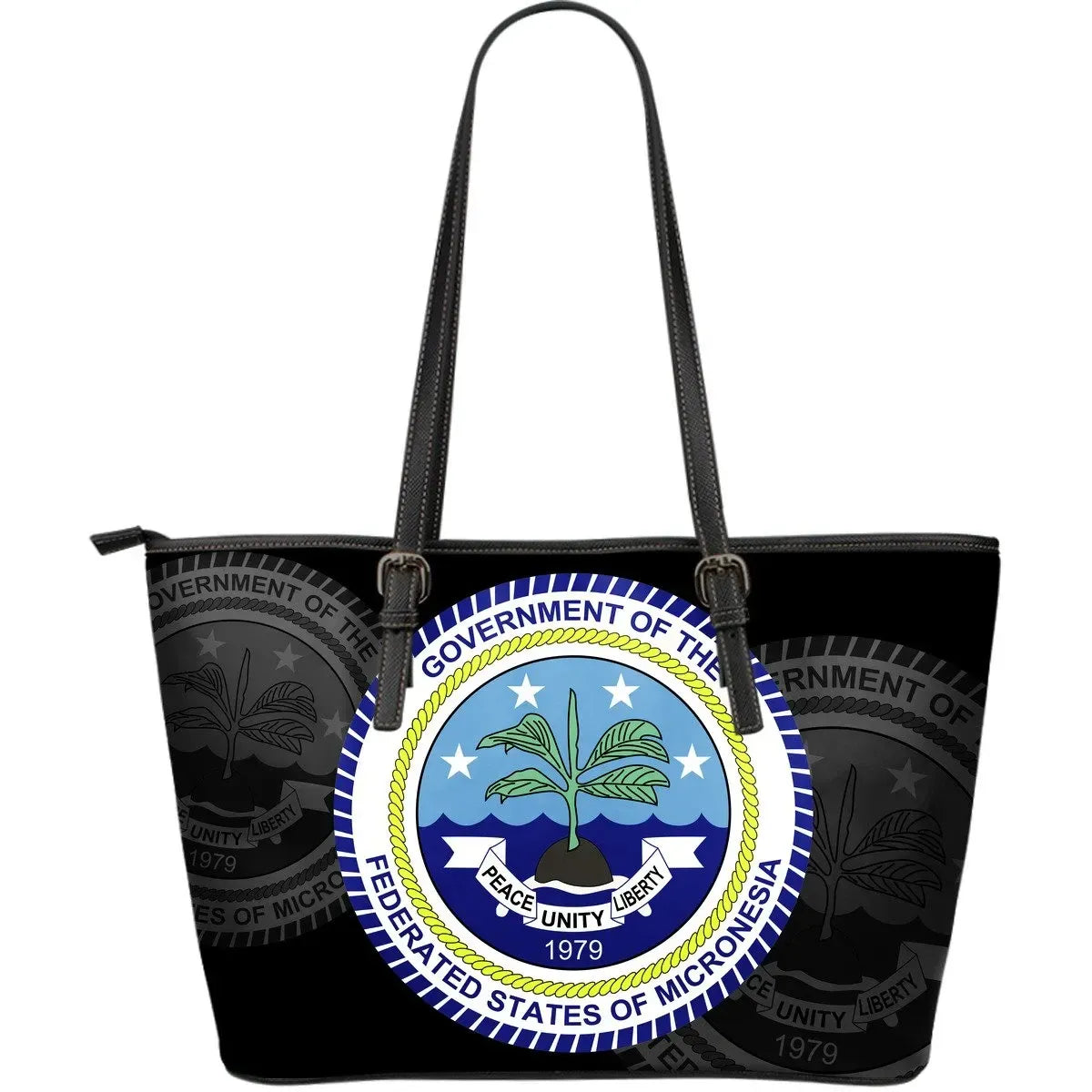 Federated States Of Micronesia Leather Tote Bag Size