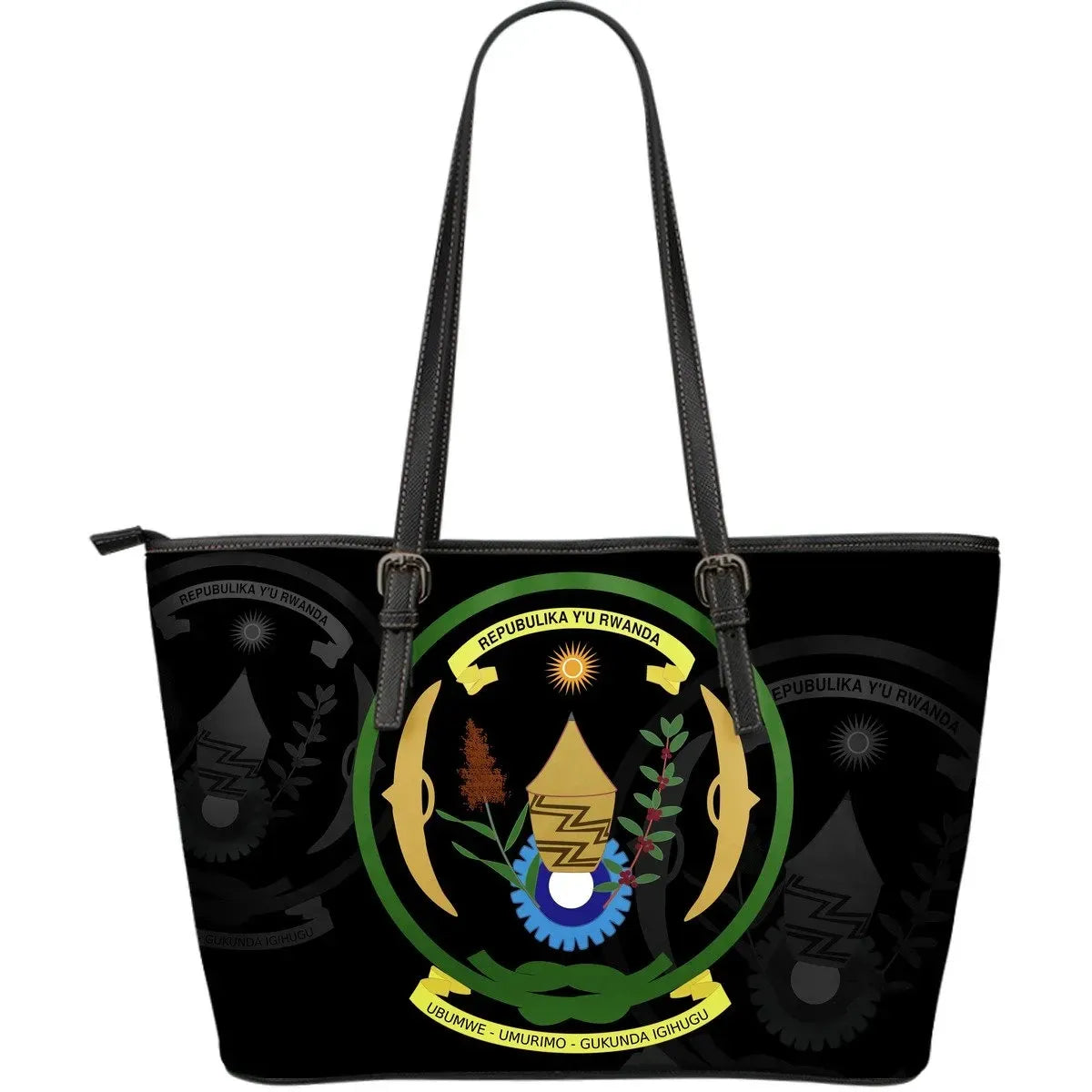 Rwanda Leather Tote Bag Size