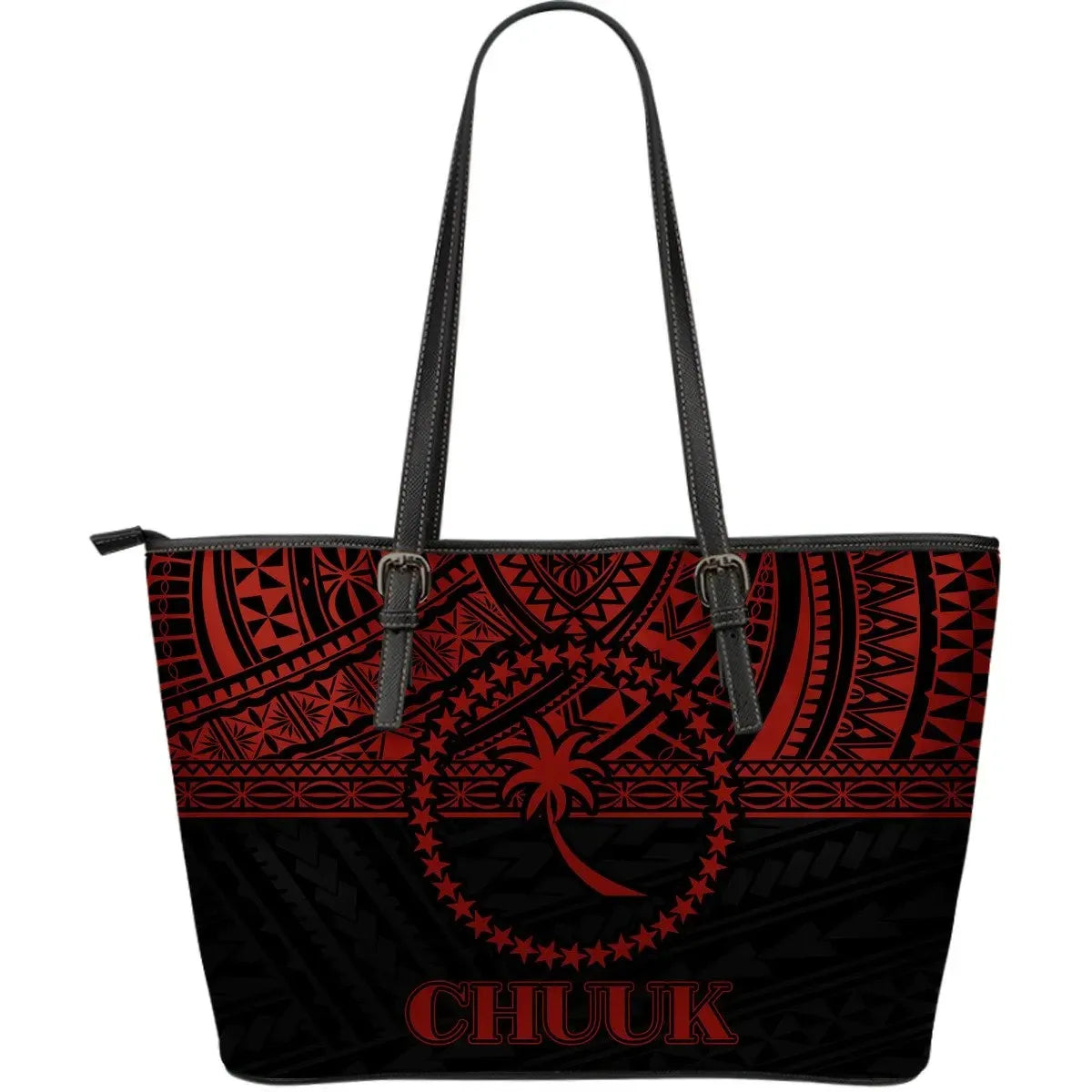 Chuuk Leather Tote Bag Red Style Bn01