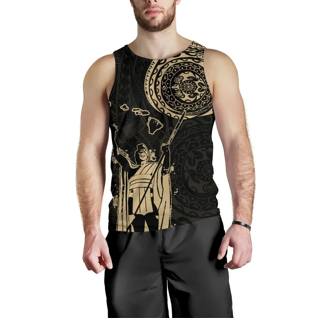 Polynesian Pride Tank Top Men's Tank Top Hawaii King Kanaka Maoli Tattoo Style