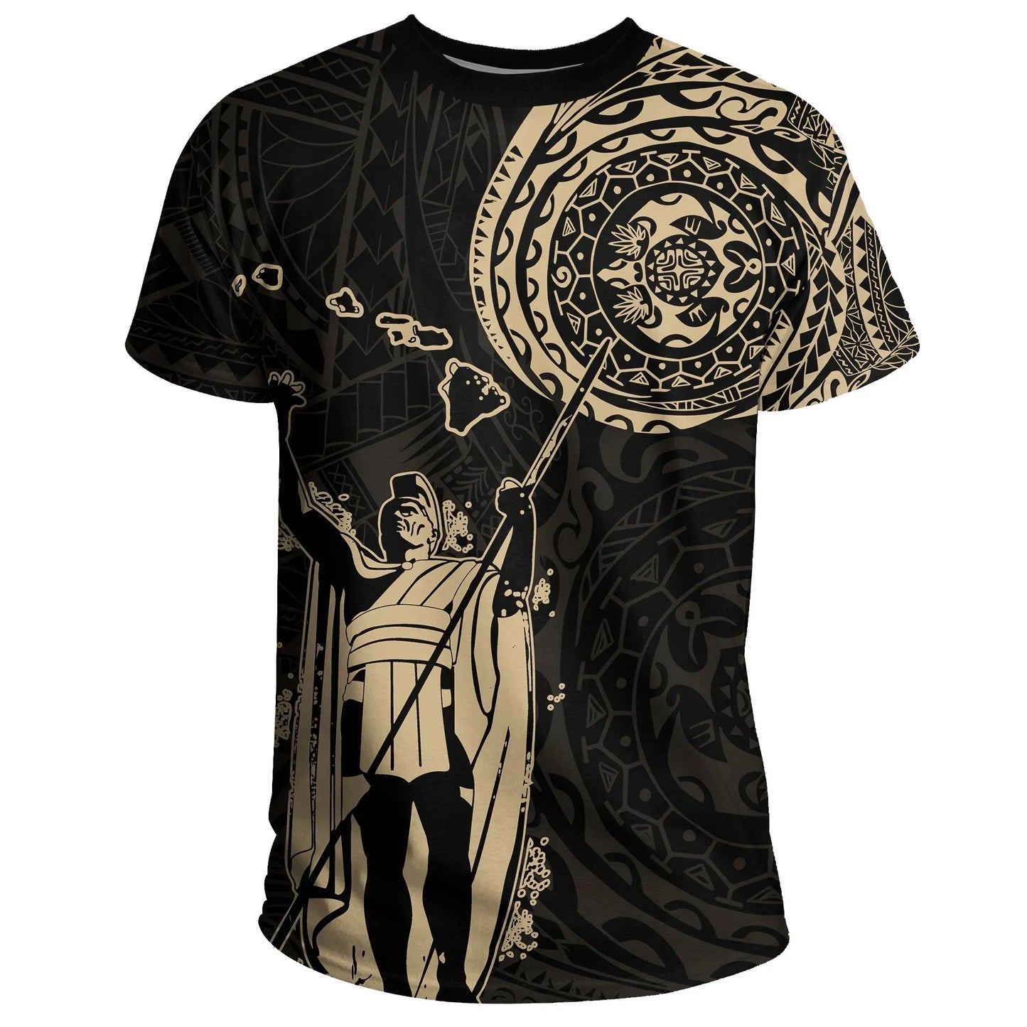 Polynesian Pride T - Shirt - Tee Hawaii King Kanaka Maoli - Tattoo Style