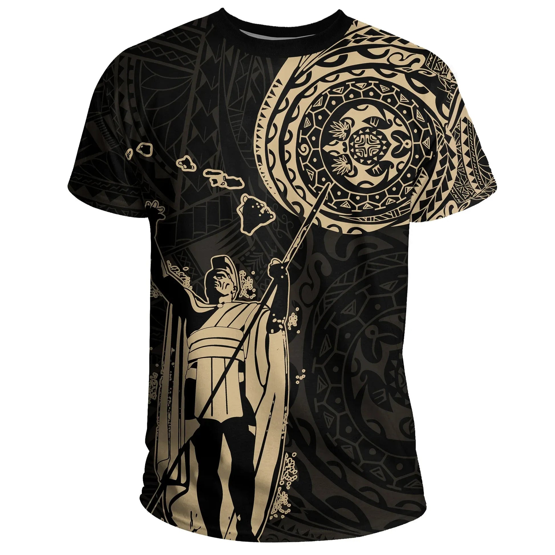Polynesian Pride T - Shirt - Tee Hawaii King Kanaka Maoli - Tattoo Style