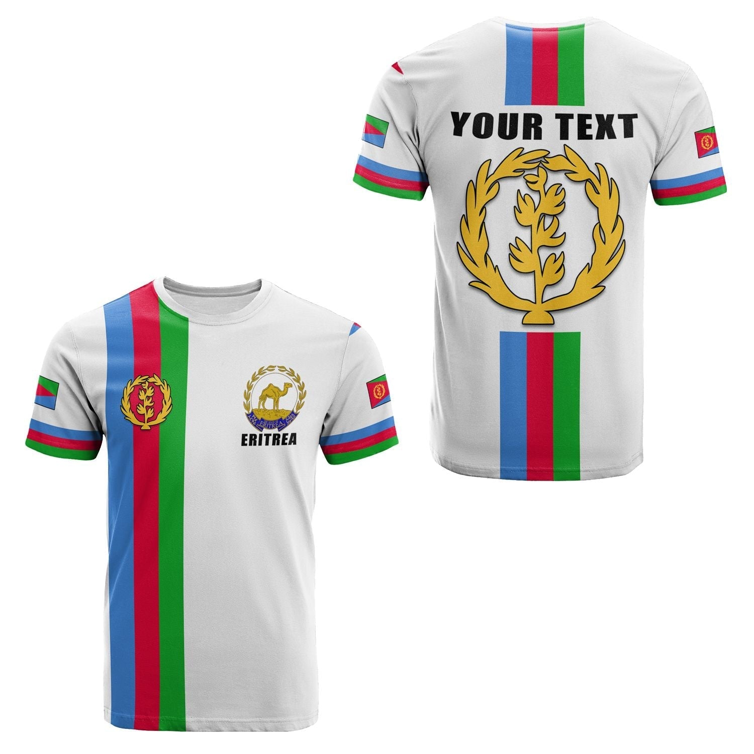 Custom Eritrea T Shirt Striped