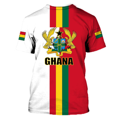 Ghana Flag T Shirt ver1 White