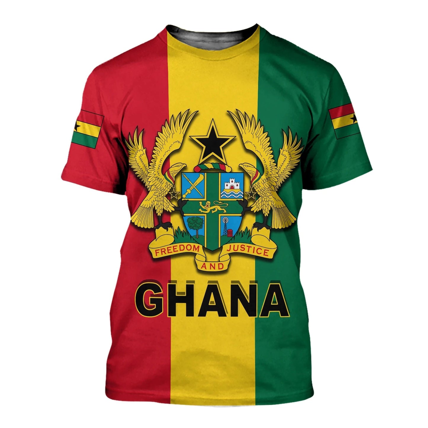 Custom Ghana Flag T Shirt ver2