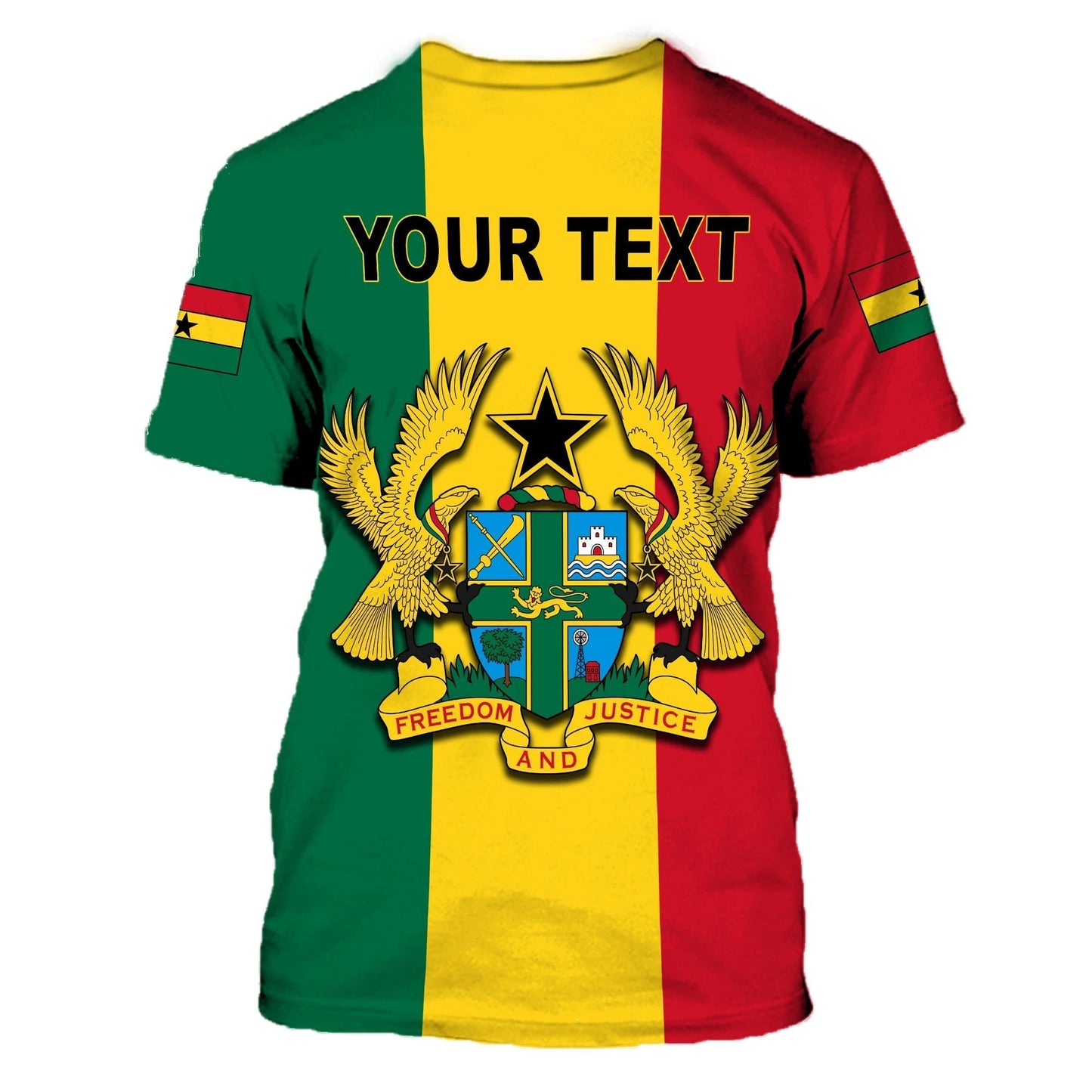Custom Ghana Flag T Shirt ver2