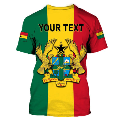 Custom Ghana Flag T Shirt ver2