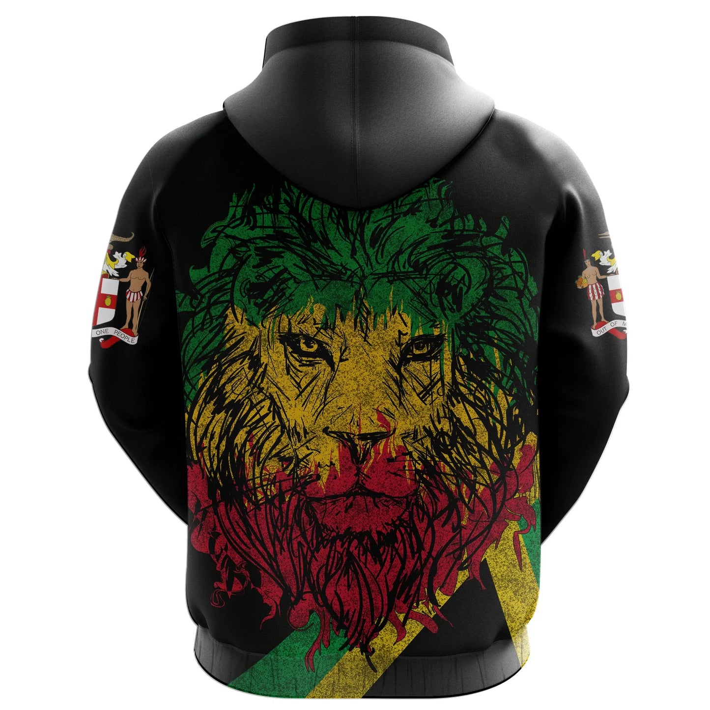 Jamaica Hoodie Lion With Flag