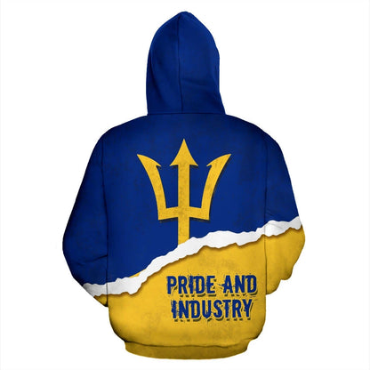 Barbados Trident Scratch Hoodie