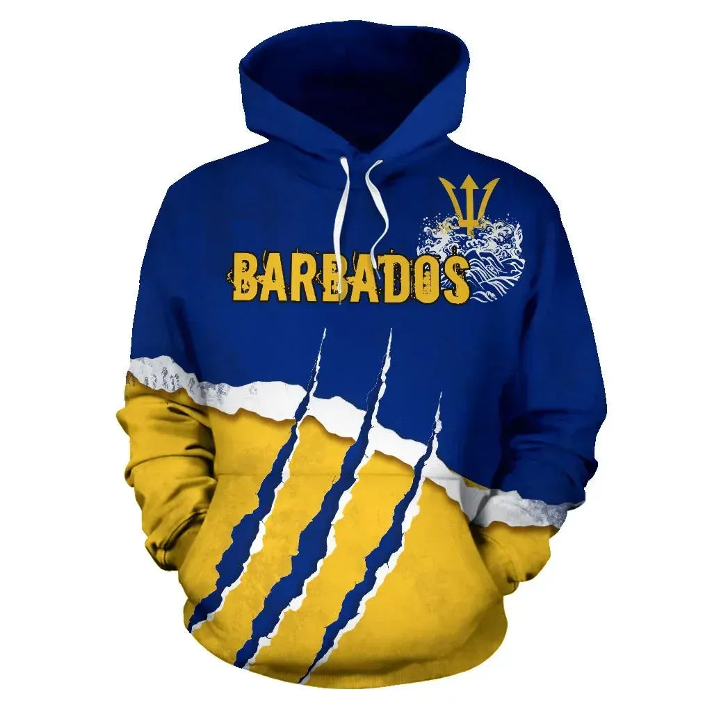 Barbados Trident Scratch Hoodie