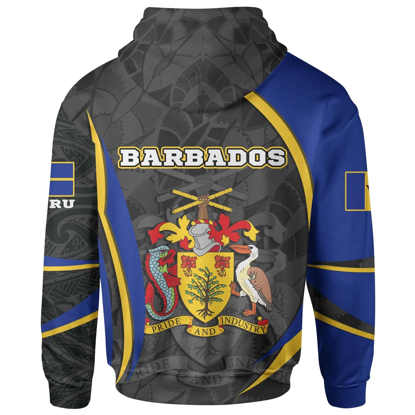 Barbados Zip Up Hoodie Barbadian Spirit Original