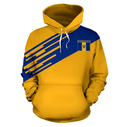 Barbados Hoodie Flag Unisex Printed Zip Hoodie