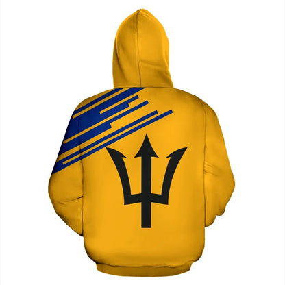 Barbados Hoodie Flag Unisex Printed Zip Hoodie