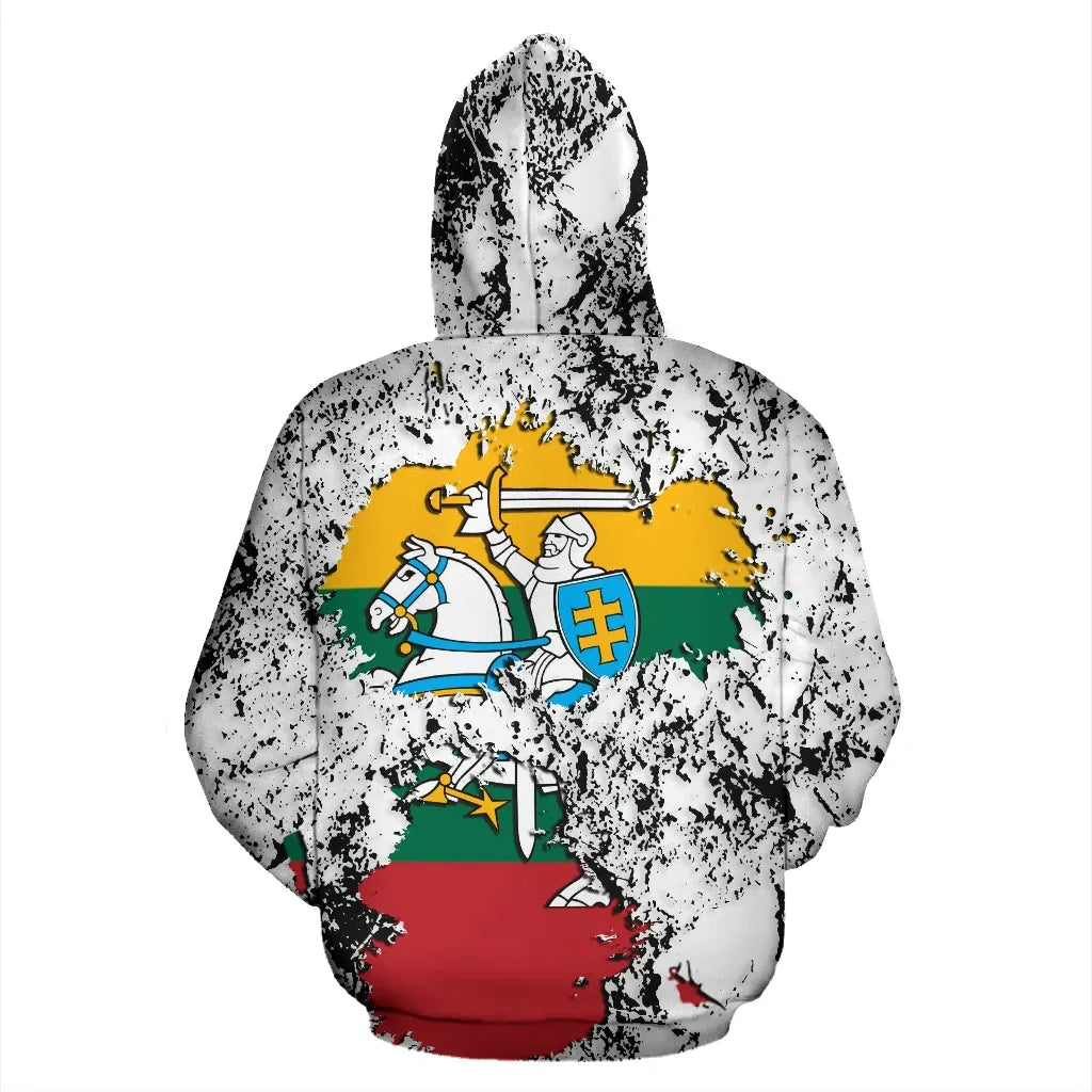 Lithuania Hoodie Lithuanian Flag Splatters Style