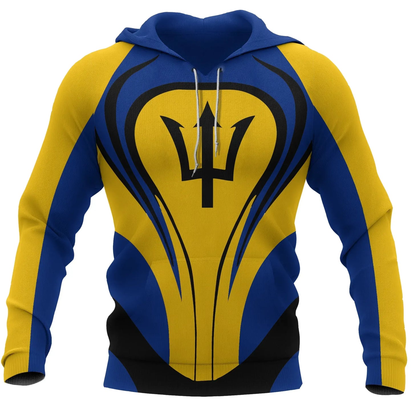 Barbados Flag Hoodie Cannon Style