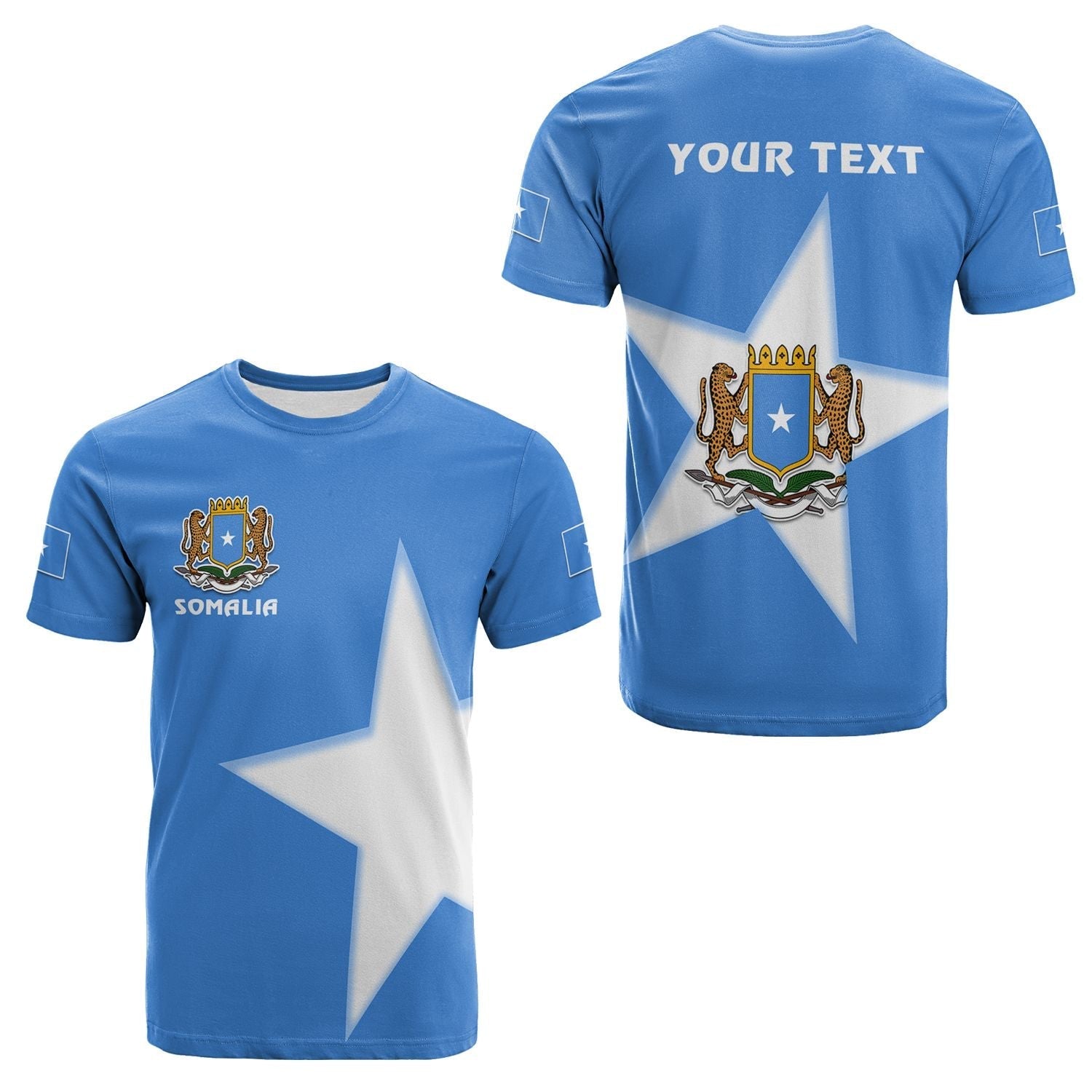 Custom Somalia T Shirt Simple Star