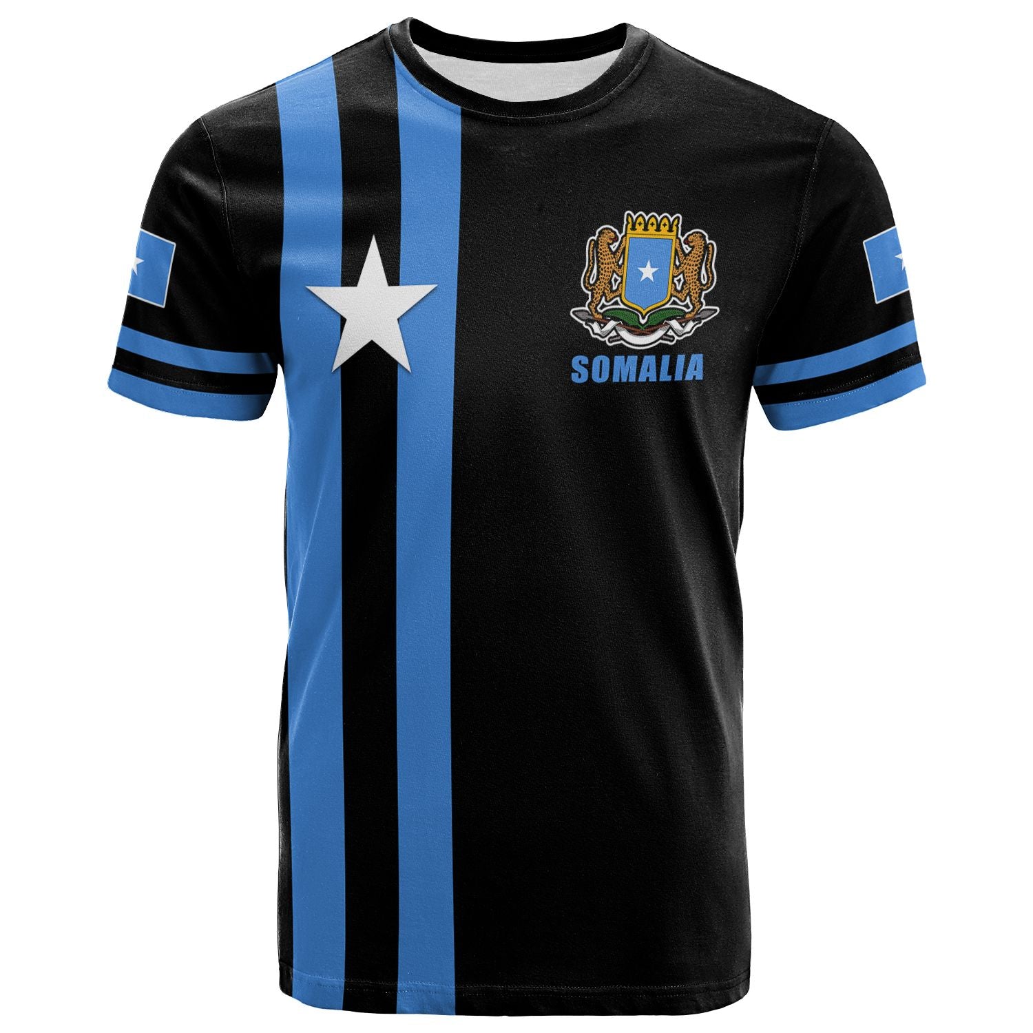 Somalia T Shirt Flag Black