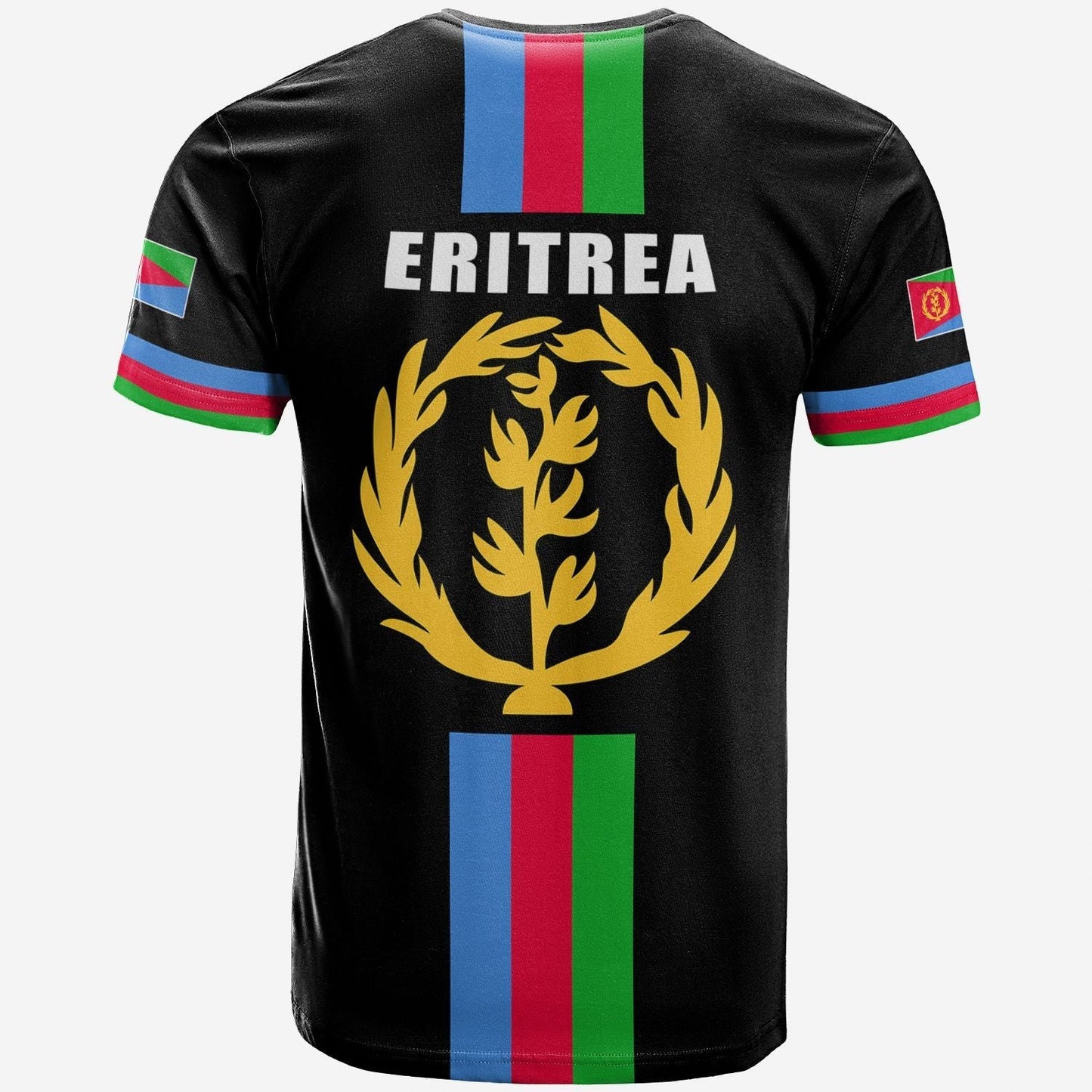 Eritrea T Shirt Striped Black