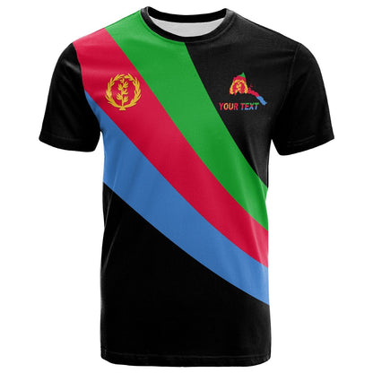 Custom Eritrea Special Flag T Shirt Black