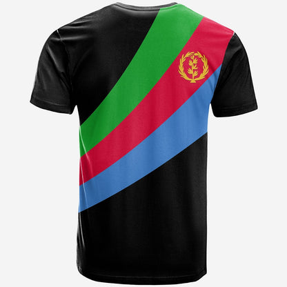 Custom Eritrea Special Flag T Shirt Black