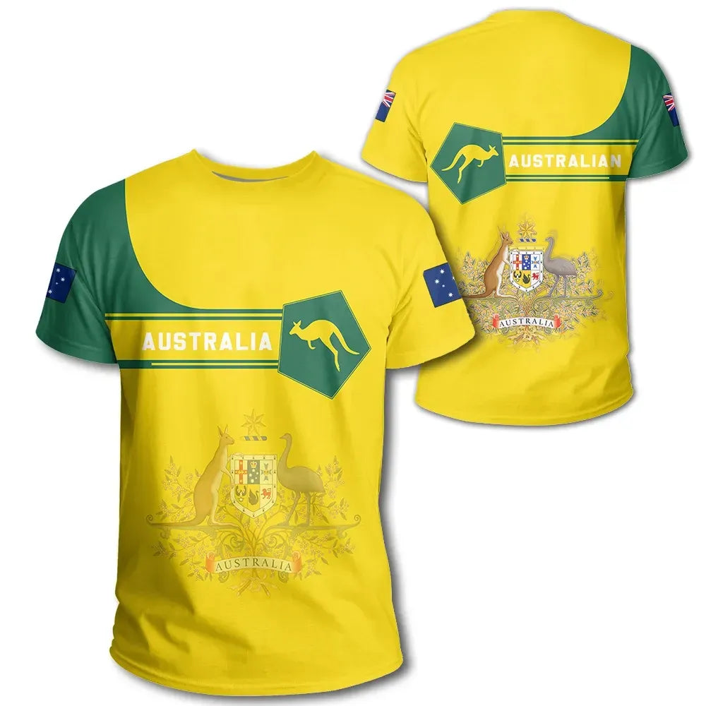 Australia Coat Of Arms T Shirt Simple Style